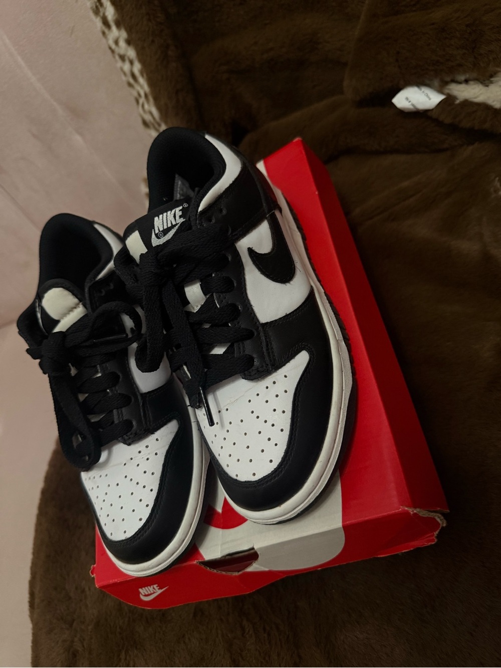 Nike Kids Black and White Low-Top Sneakers